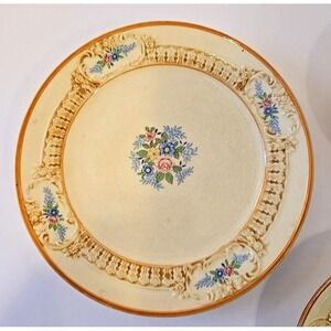Vintage Maruhon Ware Hand Painted Japan Plates With Floral Design Set‎ Of 3